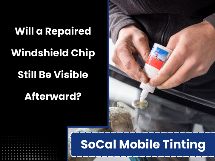 Windshield chip repair visibility - professional repair process